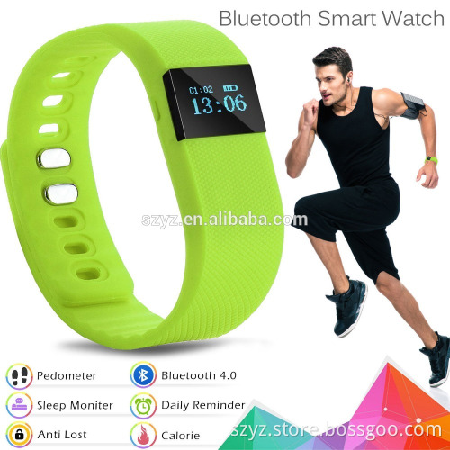 2016 TW64 Hot Selling Bluetooth Smart Bracelet with OLED Touch Screen for Fitness